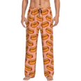 thumbnail image 1 of Fotbe Cartoon Hot Dog Pantalones de Pijama para Hombre, Pantalones de Dormir, Pantalones de Casa con Cintura Ajustable y Bolsillos-XX-Large, 1 of 6