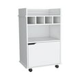 thumbnail image 4 of 2 Open Shelves & 4 Bar Cart With Cabinet - Modern White Practical Cabinet, Shelves, Quality, 4 of 4