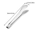 thumbnail image 2 of Summercome Kitchen Tongs for Cooking 13.4 Inch Stainless Steel Salad Tongs, BBQ Grill Tongs Heavy Duty, Metal Tongs Heat Resistant Serving Utensils (Silver), 2 of 8