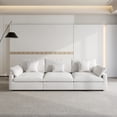 thumbnail image 3 of 120" Cloud Couch Sectional for Living Room, Down Filled Modular Sectional Sofa Couch, 3 Seater,White, 3 of 15
