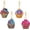 Mixed Color, variant on 1 Set 5Pcs 5D Diamond Art PaintingKeychain Kit Owl Diamond Art PaintingKeychain DIY Handmade Full Diamond Art