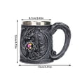 thumbnail image 2 of Medieval Dragon Beer Mug, Creative 3D Winged Dragon Embossed Beer Glass, Unique Resin & Stainless Steel Dragon Coffee Mug, Decorative Dragon Handle Mug for Beer and Coffee Lovers, 2 of 7