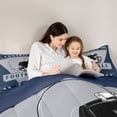 thumbnail image 5 of Homewish Rugby Sport Theme Full Size Comforter Sets,Ball Gamer Gaming Bedding Comforter Set,Gray Football Helmet Bedding Sets For Kids,Microfiber Bedroom Decor Reversible,3 Pieces, 5 of 8