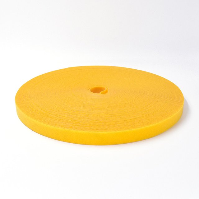 25M 10mm/20mm Nylon Self Adhesive Tape Fastening Tape Cable Ties Double Side Hook Roll Hook and Loop Straps Wires Cords Organize Yellow 10mm