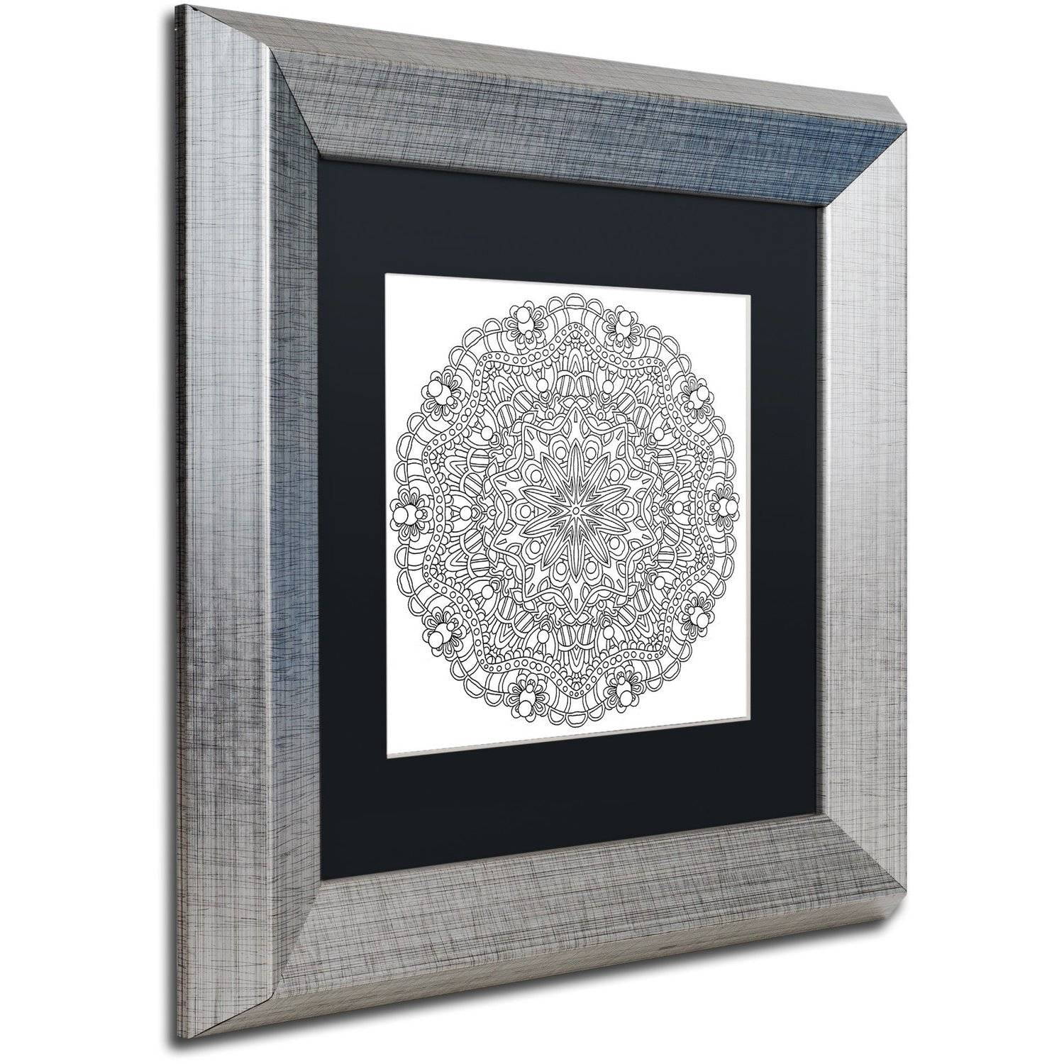 Trademark Fine Art "Mixed Coloring Book 13" Canvas Art by Kathy G. Ahrens, Black Matte, Silver Frame