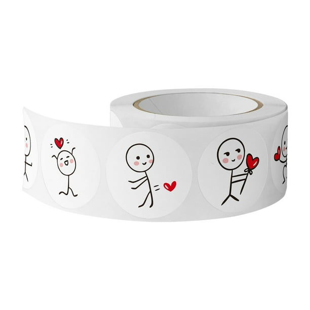 500 Piezas Pegatinas del Día de San Valentín Pegatinas de Sellado Sellos Decorativos para Sobres Decoración de Álbumes de Recortes Pegatinas de Amor p