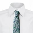 thumbnail image 3 of Men's Tie, Chameleon on Tropic Leaves, 3.7", Pale Blue Seafoam, by Ambesonne, 3 of 4