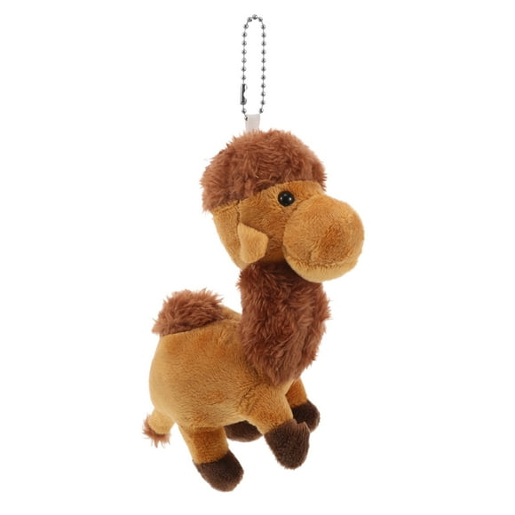 CIMAXIC Porte-Clés Chameau Mignon Jouet en Peluche pour Enfants et Adultes Idéal pour Sacs à Dos et Sacs Peluche Douce pour Fêtes d'Anniversaire Marron Clair