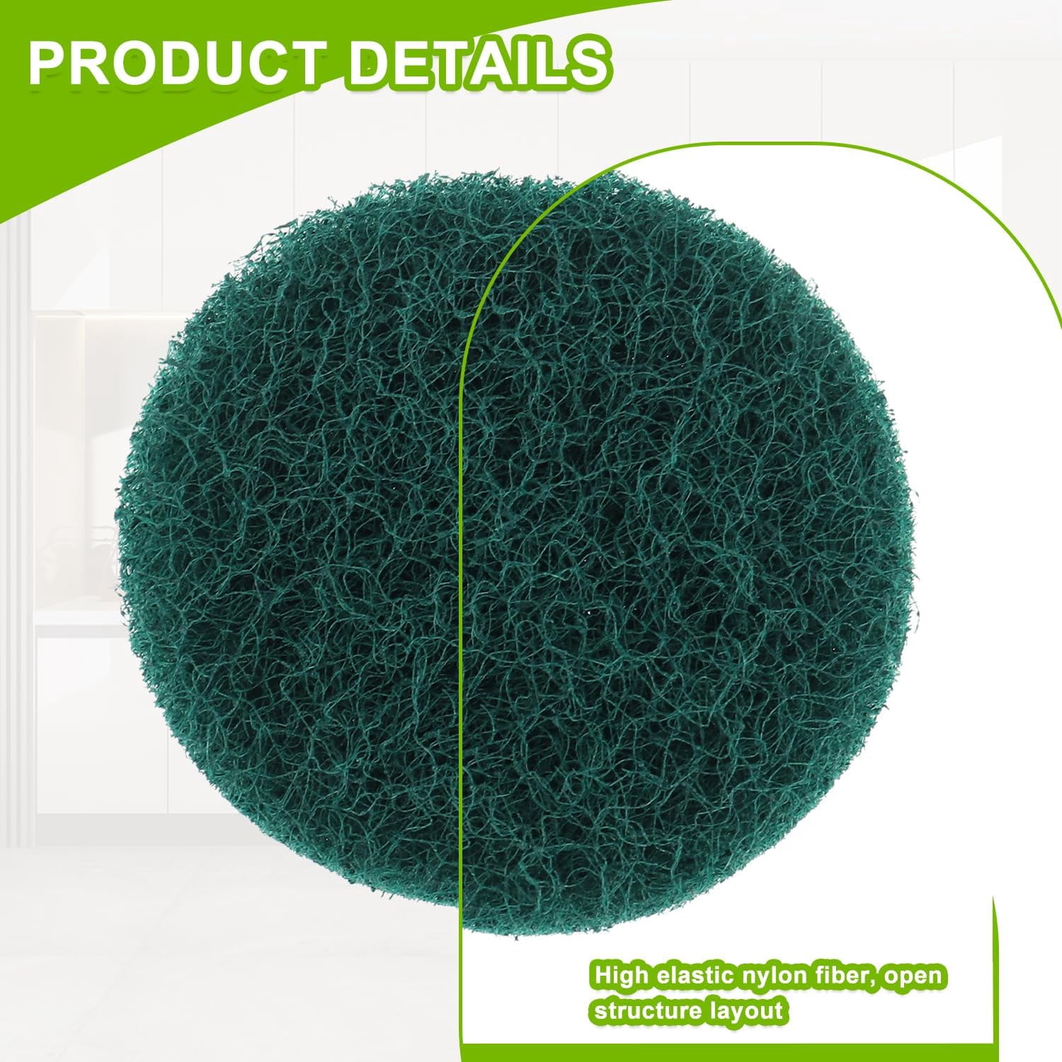 Kitchen Pads Power Scrubber Pads Set Electric Scrubber Replacement Scouring Pads fit for Dremel Versa
