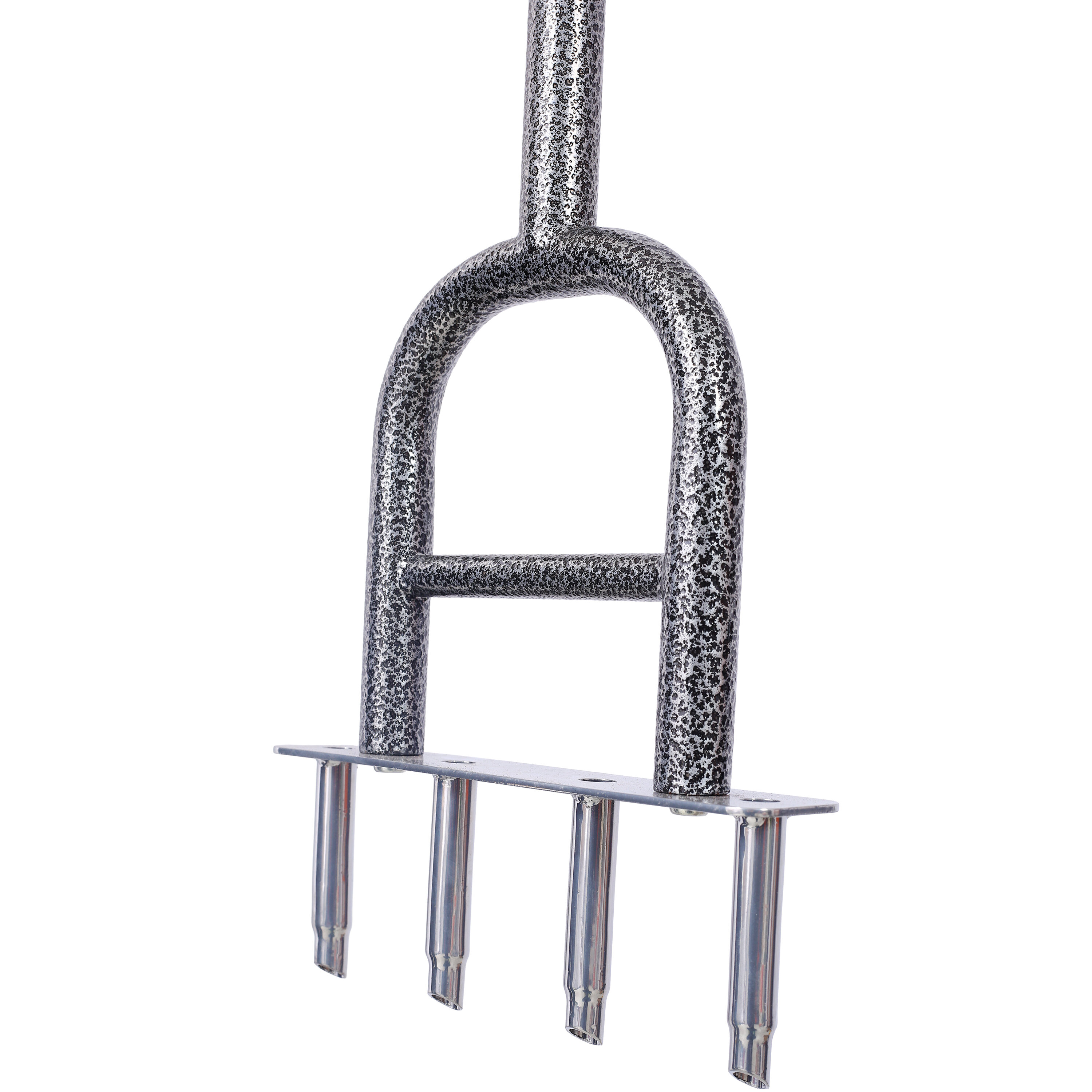 4-Tine Manual Lawn Aerator - Steel Core Plug Aerator Tool with Soft Grip & 12" Weeder