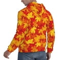 thumbnail image 6 of Naloa Vintage maple leaves autumn Men's Casual Hooded Collar Drawstring Hoodies Pullover Sweatshirts Casual Long Sleeve Shirts-Small, 6 of 7