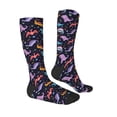 thumbnail image 3 of Picia Women Crew Soft Moisture-wicking Socks Cartoon Dinosaur Pattern Design Cotton Socks, One Size fit All, 3 of 9