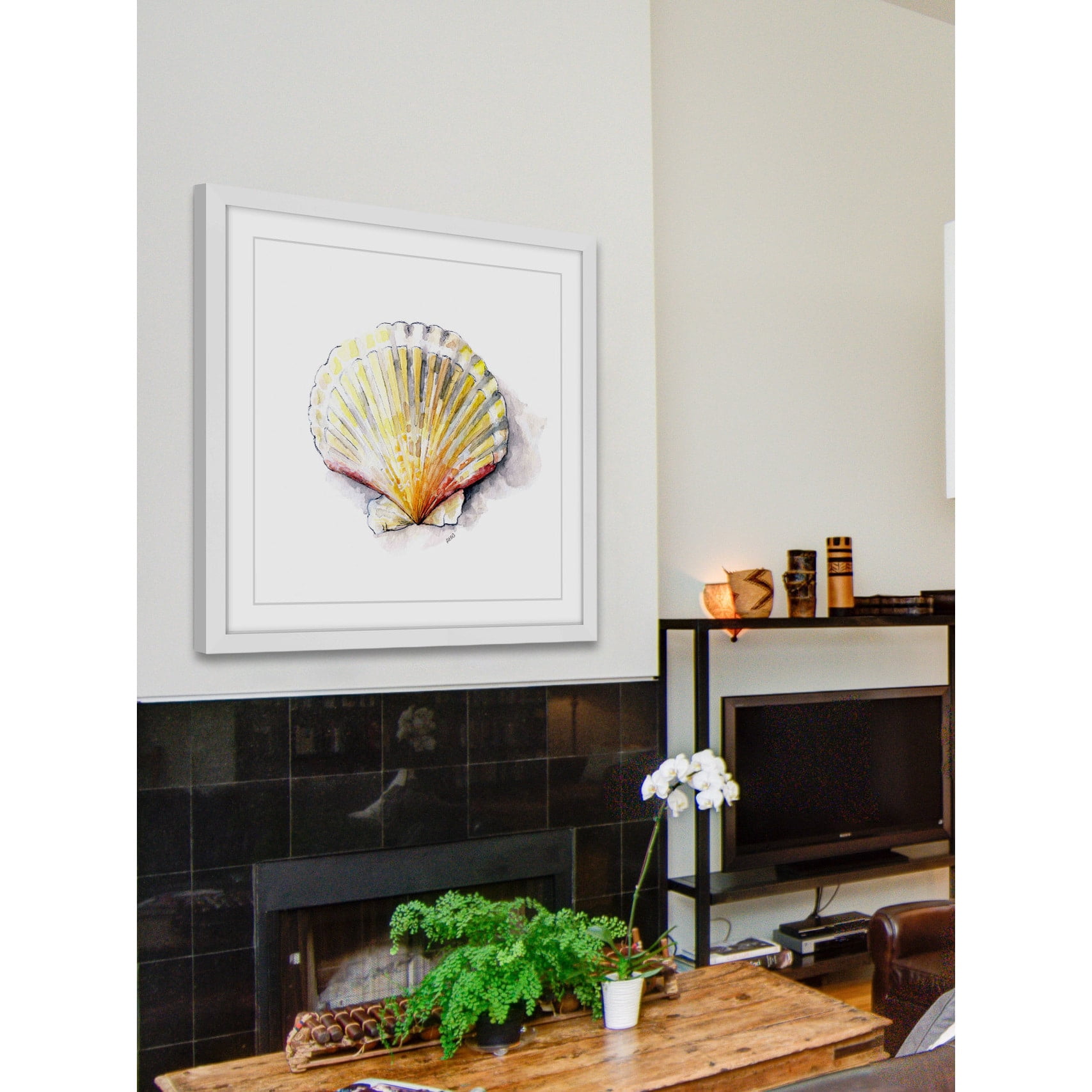 Marmont Hill "Sea Scallop" by Rachel Byler Framed Painting Print