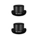 thumbnail image 4 of Cateissary Sombrero de copa elegante para disfraz de mago, boda victoriana, PU, Showman para niños Negro 30x14cm 2Conjunto, 4 of 6
