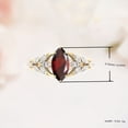 thumbnail image 5 of Dainty Promise Ring Inlaid Scarlet Oval Zircon 18k Gold Plated Engagement Wedding Jewelry For Female Evening Party Decor, 5 of 5