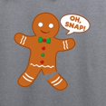 thumbnail image 3 of CafePress - Oh Snap Gingerbread Man - Pullover Hoodie, Classic & Comfortable Hooded Sweatshirt, 3 of 4