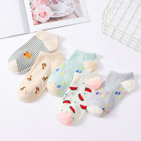 

5 Pairs Print Socks For Women Men Girls Series Print Colorful Pattern Novelty Cute Unisex Socks Gift Girl 10