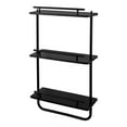 thumbnail image 1 of Era Soho Three Tier Wall Shelf, 16.14x29.76in, Matte Black, 1 of 7