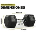 thumbnail image 2 of Mancuerna Pesa Hexagonal Cromada 30 Libras 13.60 kg Agarre Antideslizante Fitness, 2 of 5