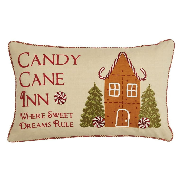 Candy cane 2025 throw pillows