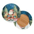 thumbnail image 2 of Jeiento Christmas Round Stool Covers 2-Pack Santa Claus Soft Stretch Slipcovers Capybara Elastic Slipcovers for Vanity Salon Stools Winter Xmas Chair Home Party Decor Size S, 2 of 6