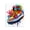 Graffiti Sneaker Vibrant Splash Sneakerskin, variant on Stupell Industries Contemporary Shoe With Colorblock Background Canvas Art, 16 x 20, by Creative Studio