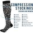 thumbnail image 4 of Coolnut Fashion Wave Point Compression Socks Women Men Knee High Stockings for Sports, Running, Travel 1Pair Gift, 4 of 7