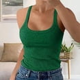 thumbnail image 2 of WCJM Up To 50% Off Camisoles & Tanks Cami Layering Top Polyester,Spandex Camisoles & Tanks Green,S, 2 of 5