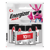 Energizer E93BP4 Max Alkaline Batteries C-Cell - 4 Pack