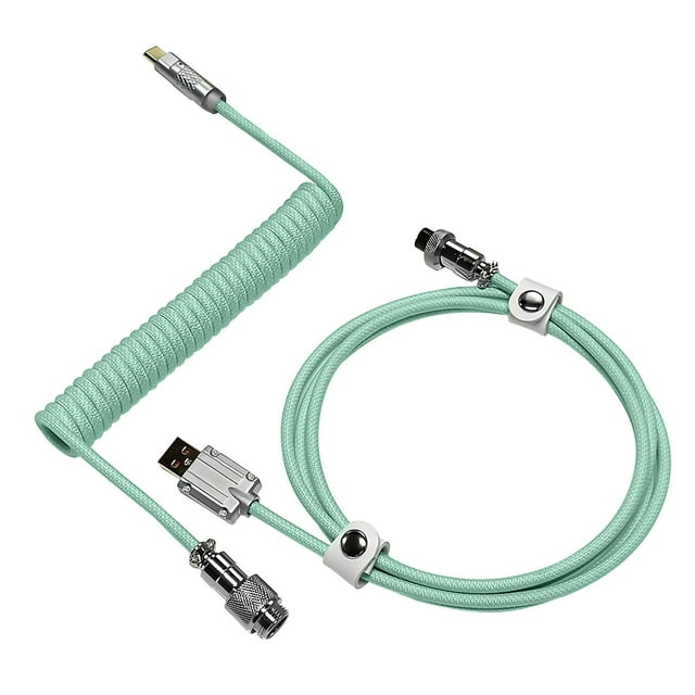 Cable Tipo C A USB Ygjytge Espiral Verde