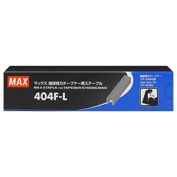 MAX MS93303 MAX 404F-L Staples for Strong Bind Tapener Tool (3,000 Per Pack), Silver