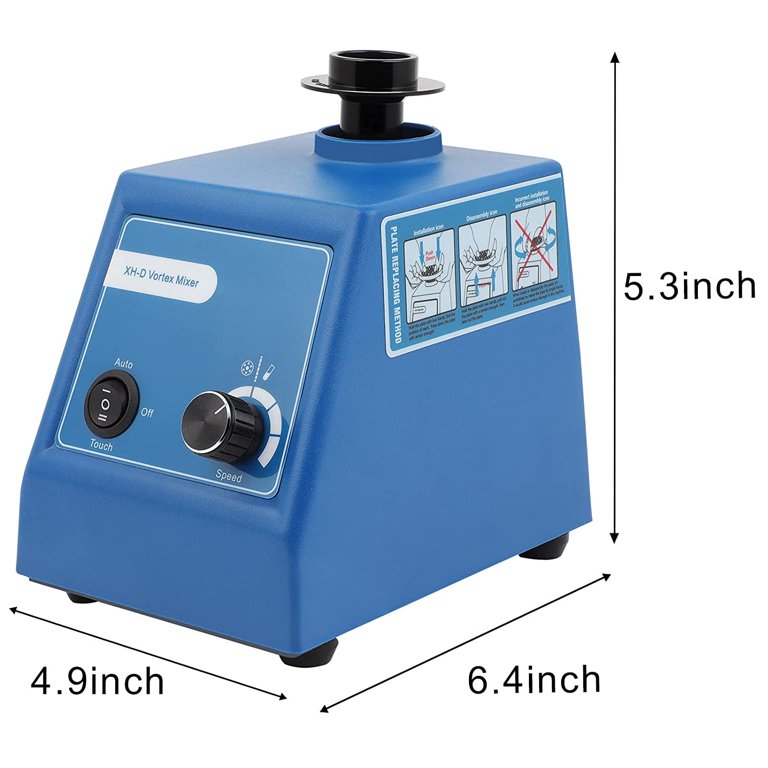 Vortex Mixer, Lab Vortex Shaker Speed 0-3000rpm 50/60Hz with Latex