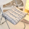 thumbnail image 1 of Yhmxh Cojín cuadrado a cuadros con lazos para silla, cojín grueso para exteriores con capitoné, almohada de suelo suave y transpirable, almohadilla antideslizante para silla de comedor, silla de of, 1 of 5