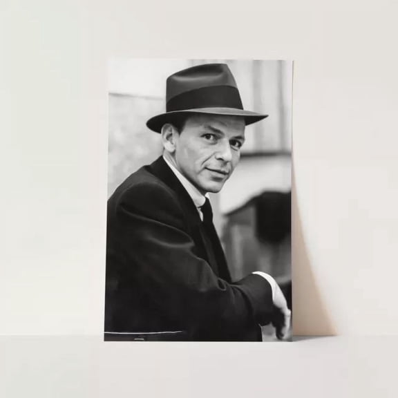Kna Prints - Frank Sinatra 1950S Singers Black And White Wall Art Poster Print - Kir 8213, UNFRAMED-8x12