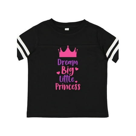 

Inktastic Dream Big Little Princess Crown Hearts Gift Toddler Toddler Girl T-Shirt