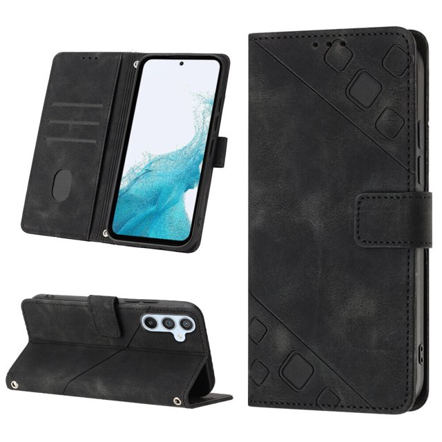 Compatible with Samsung Galaxy A54 5G Classic Embossed PU Leather Case with Card Holder Shockproof Cover
