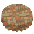 thumbnail image 2 of Pioneer Flower Floral Print Pattern Round Tablecloth 60"x60", Wrinkle Resistant Wipeable Table Cover for Kitchen Dining Room Picnic Patio and Party, 2 of 6