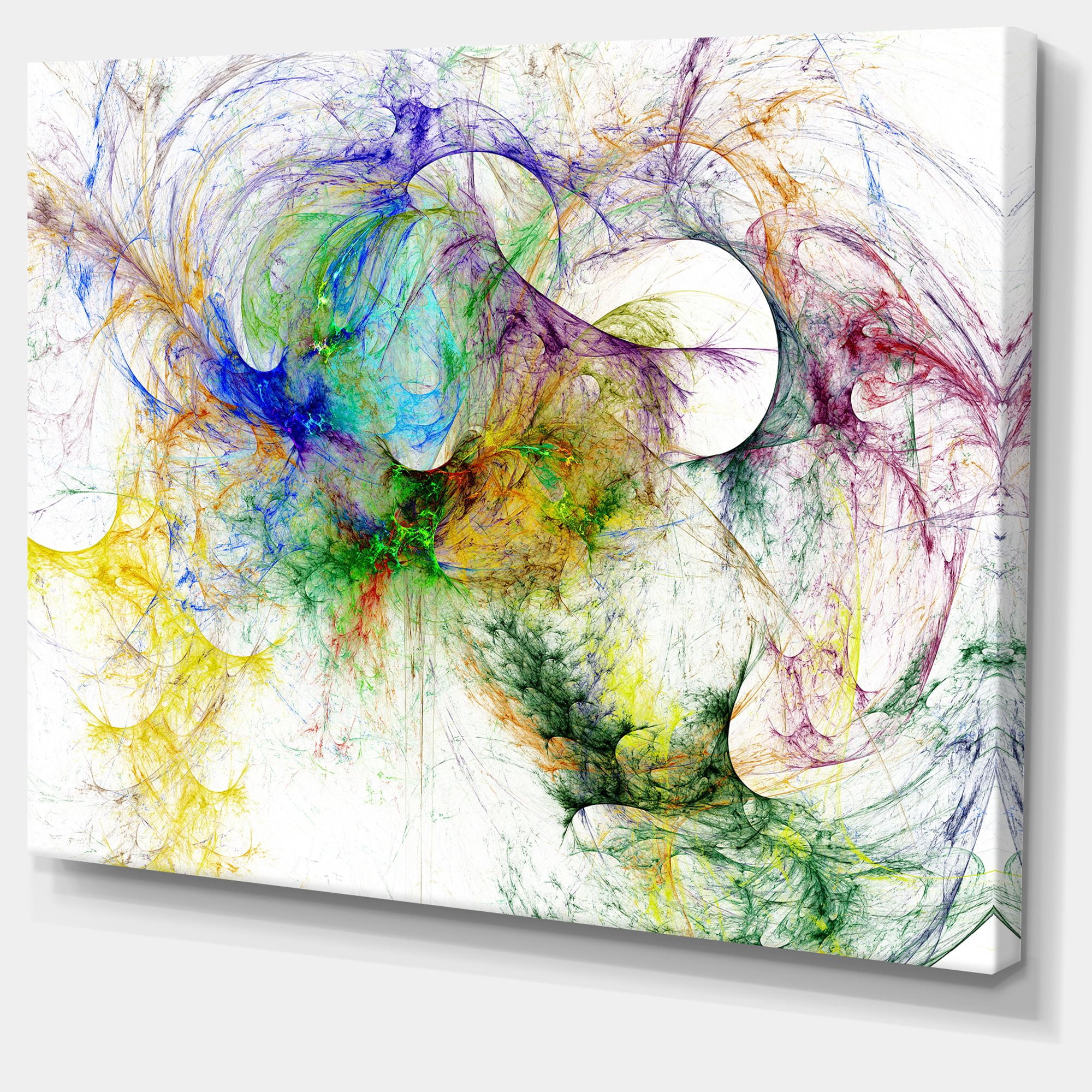 Designart 'Wings of Angels Purple ' Abstract Canvas art print