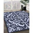 thumbnail image 2 of Ahgly Company Indoor Square Patterned Night Blue Area Rugs, 4' Square, 2 of 6