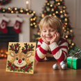 thumbnail image 6 of Adorable Elk Gem Art Kit, DIY Bead Mosaic with Wooden Frame, Christmas Rhinestone Craft Painting, Fun Holiday Decor Set for Kids & Adults, Brown, 1 Pack, 6 of 8