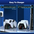 thumbnail image 3 of Beboncool PS5 Controller Charger Dual Fast Charging Dock with 9 LED Light Modes for PS5 DualSense Controllers, 3 of 8