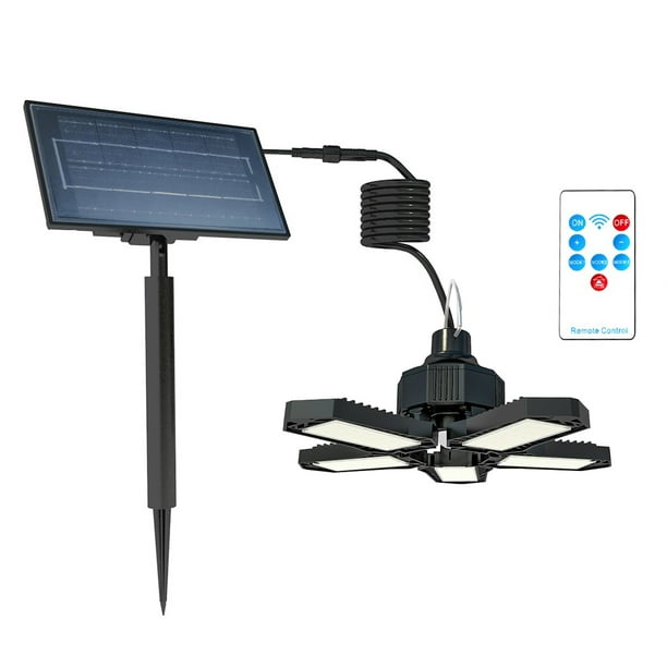 Luces colgantes solares Luz de garaje solar plegable para interiores/exteriores con control remoto