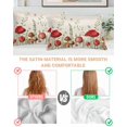 thumbnail image 4 of Red Mushrooms Satin Pillowcase for Hair and Skin with Zipper, Soft Breathable Cooling Silk Pillow Cases, Sage Green Eucalyptus Butterflies Plants Throw Pillow Covers Queen Size 20"x30" Set of 2, 4 of 6