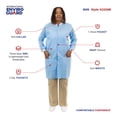 thumbnail image 2 of Light Blue SMS Lab Coat with 3 Pockets, Knit Wrists, 2 of 2