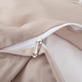 thumbnail image 3 of Move Over 3 Pieces Taupe Duvet Cover Set, 100% Washed Microfiber, Pom Poms Pattern, Khaki Grey Bedding Sets Queen, No Filling, 3 of 9