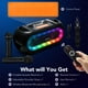 thumbnail image 4 of Máquina de karaoke Delxo con 2 micrófonos inalámbricos Bluetooth, 4 of 9