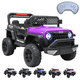 thumbnail image 1 of Camioneta Montable Eléctrica para Niños Luces y Bluetooth Música Control Remoto Doble Motor Modo Mecedora y Batería 12V - Morado, 1 of 7