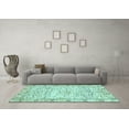 thumbnail image 3 of Ahgly Company Indoor Round Abstract Light Blue Modern Area Rugs, 6' Round, 3 of 4