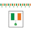 "Club Pack of 12 Irish Flag and Shamrock Pennant Streamer Banner Hanging Decorations 16"" x 12"