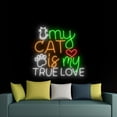 thumbnail image 4 of Handmadetneonsign My Cat Is My True Love Neon Sign, Cat Wall Art Decor, Cat Lover Gifts, Kids Room Wall Decor, 4 of 5